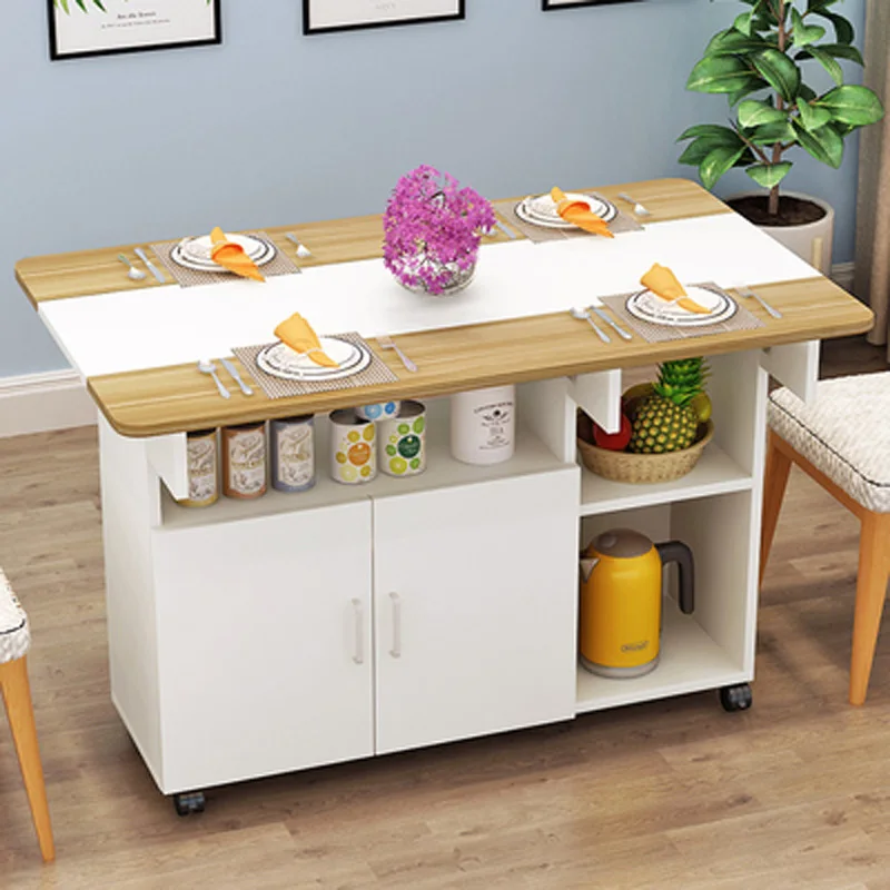 Table and Chair Combination Modern Simple Nordic Retractable Folding Table Small Household Rectangular Sideboard Dining