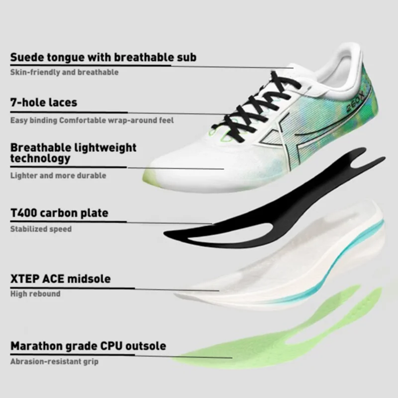 Xtep【新品未使用】 260X 2.0 Xtep 260X 2.0「Light Green」US9.5