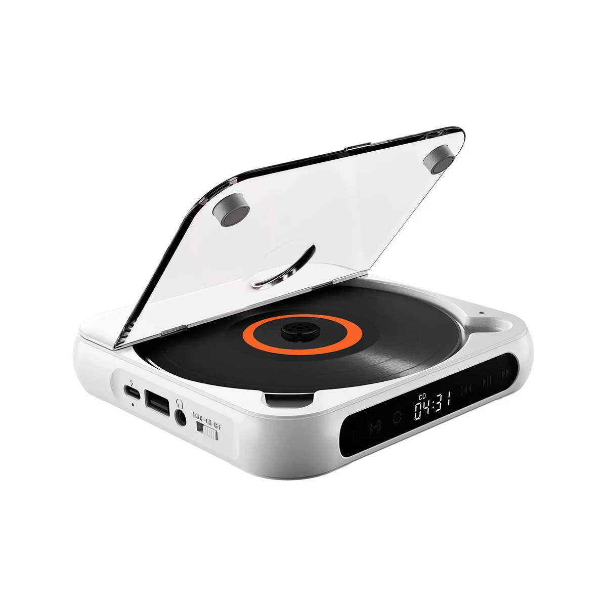 

Портативный CD-плеер, Bluetooth-динамик, стандартный экран, стереоплеер, настенный CD-музыкальный плеер с FM-радио, белый