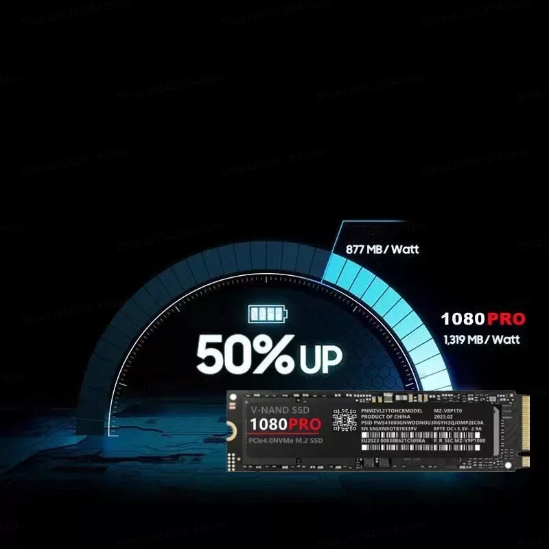 ũž PC PS5  ƮϿ ָ Ʈ ϵ ũ, SSD M2 2280 PCIe 4.0 NVME б 14000 MB/S, 1080PRO 4TB