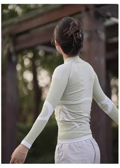 Set di lana autunno e inverno da donna all'aperto Set di pantaloni a compressione calda in lana funzionale termica per alpinismo da sci 4
