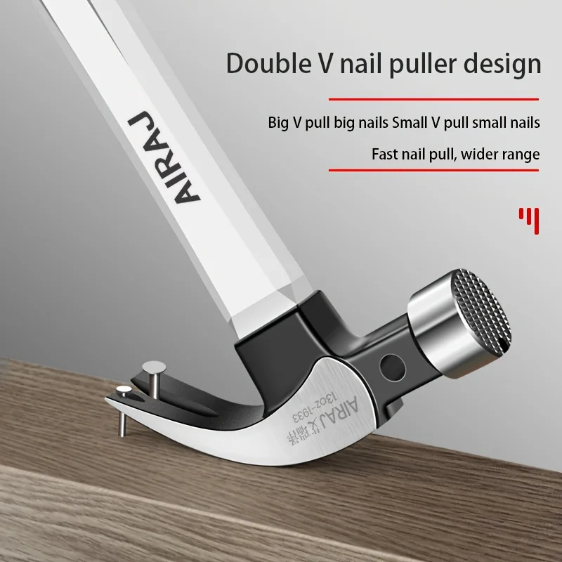 AIRAJ Multifunctional Sheep Horn Hammer Industrial Grade Decoration Household Hammer Wrapped with Glue Non Slip Hardware Tool 3