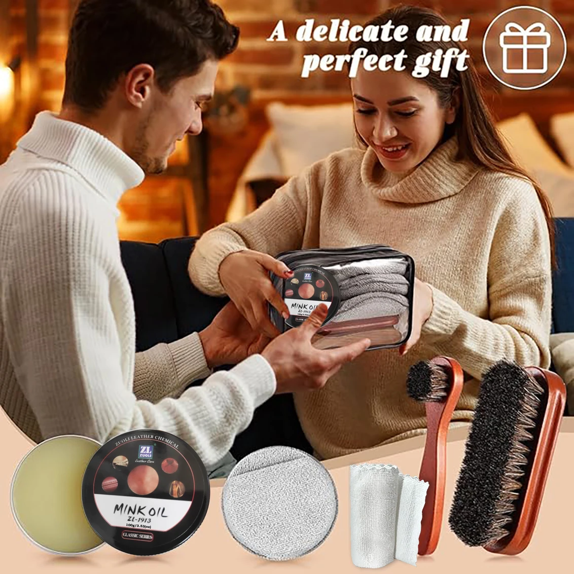 8 件 Mink Oil for Leather Shoes Boots 3.5 oz Leather Conditioner and Cleaner with Travel Bag Soften for Boots and Shoes 6
