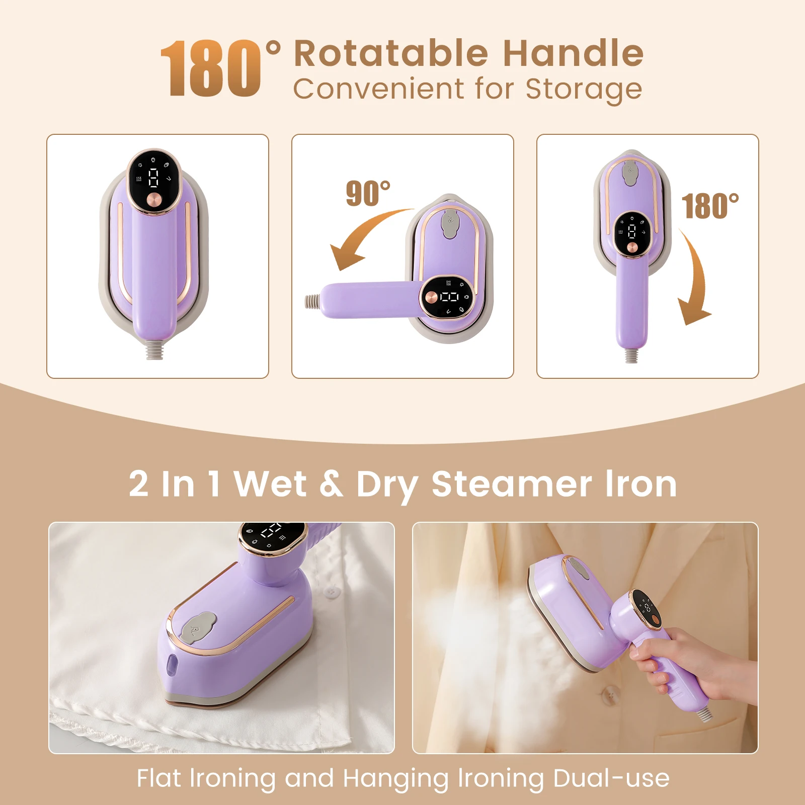 Small Hand Holding Ironing Machine Iron Machine Household Steam Portable Hanging Ironing Machine Steam Iron_voghion.com