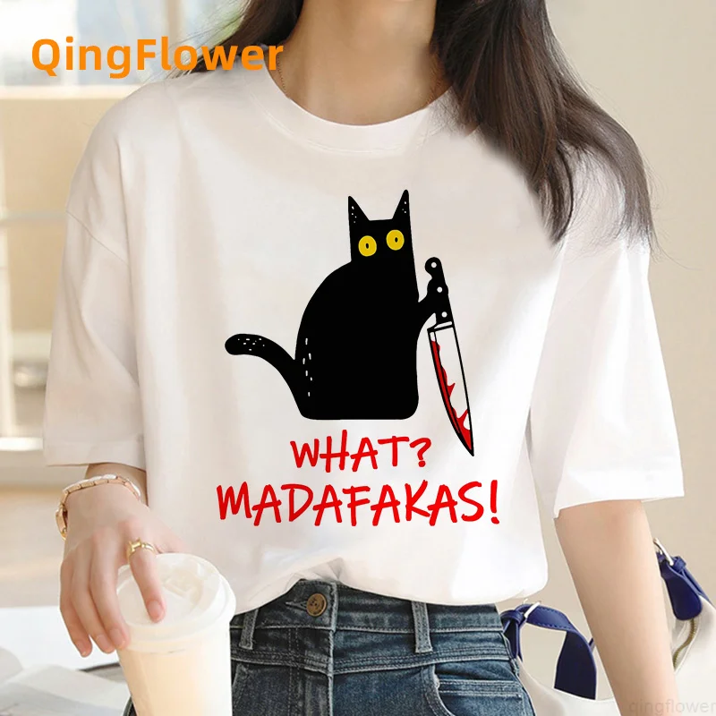 Pew Pew Madafakas Summer Top Tshirt Donna Grunge Casual Vintage Top Tees Manga