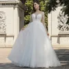 BEPEITHY Customized Pastrol O Neck Lace Modern Wedding Dresses For Women A Line Long Sleeves Wedding Dress Beach Bridal Gown 1