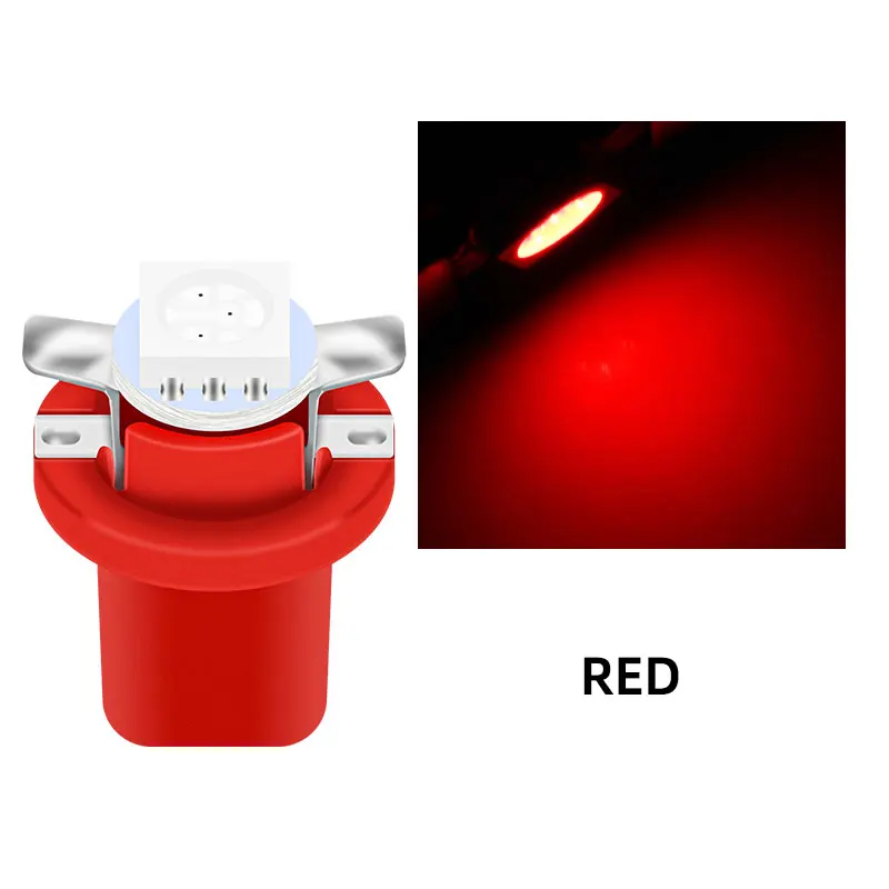 GLL 10pcs T5 LED Lampen B8.5 LED Dashboard Bollen 5050 1SMD voor Auto Interieur Snelheidsmeter Dashboard Meter Cluster Licht Groen