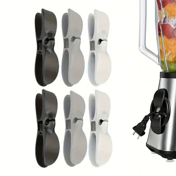 4pcs ซิลิโคนสายไฟ Winder ผู้ถือสายไฟ Organizer คลิป Self กาวสาย Fixer สําหรับ Air Fryer กาแฟเครื่อง 1