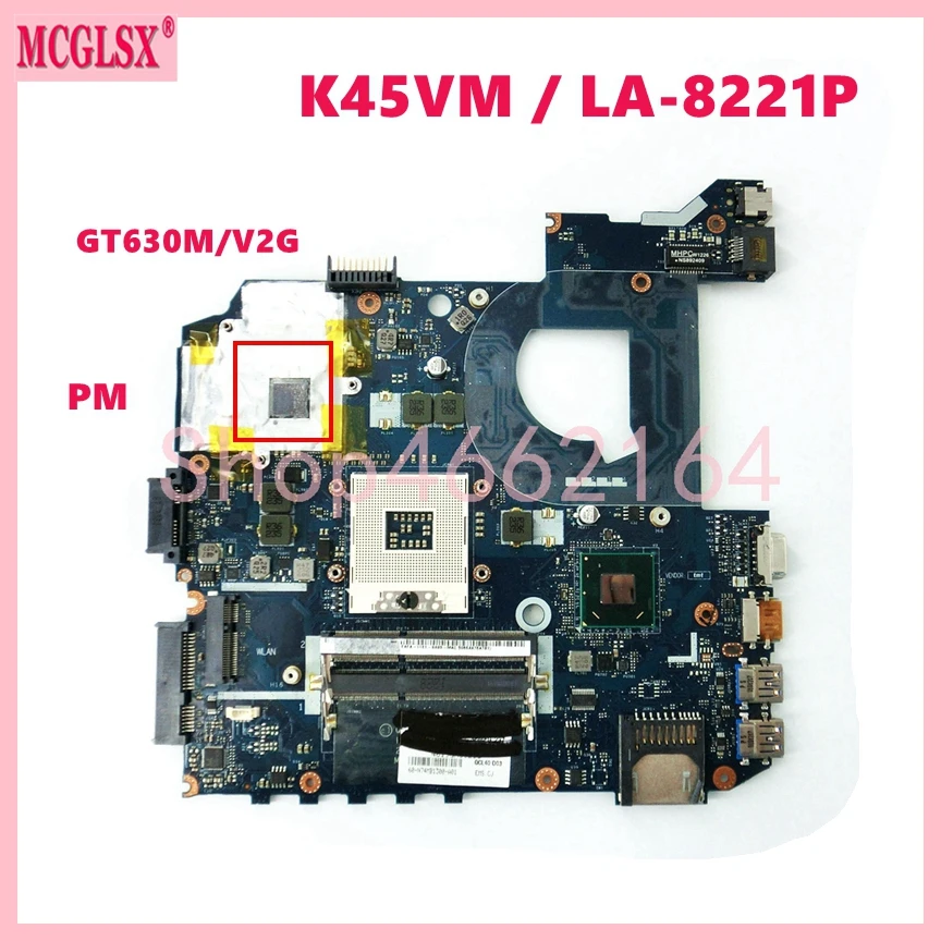 Placa-mãe do Portátil para Asus La8221p La9224p La-8226p Gt610m Gt630m Gpu Mainboard para K45v K45vd A85v A45v K45vj K45vs K45vm K45a
