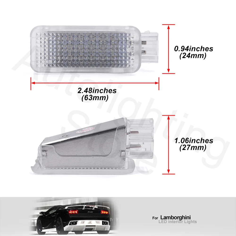 2pcランボルギーニガヤルドhuracanアヴェンタドールウルスled荷物