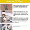 PTFE Water Pipe Tape Oil-free Sealing Tape Fitting Thread Seal Tape White Pipe Thread Seal Raw Material Tape Home Essential 3