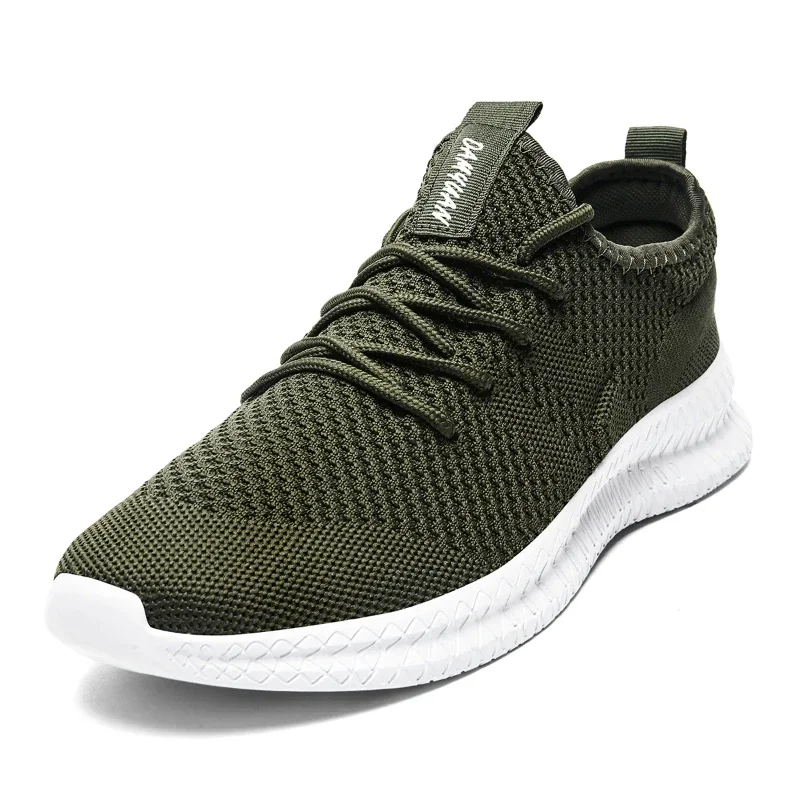 Running Shoes Fujeak Men's Ultralight Running Shoes Casual Breathable Mesh Sneakers Anti-slip Fashion Solid Colour Plus Size 46
