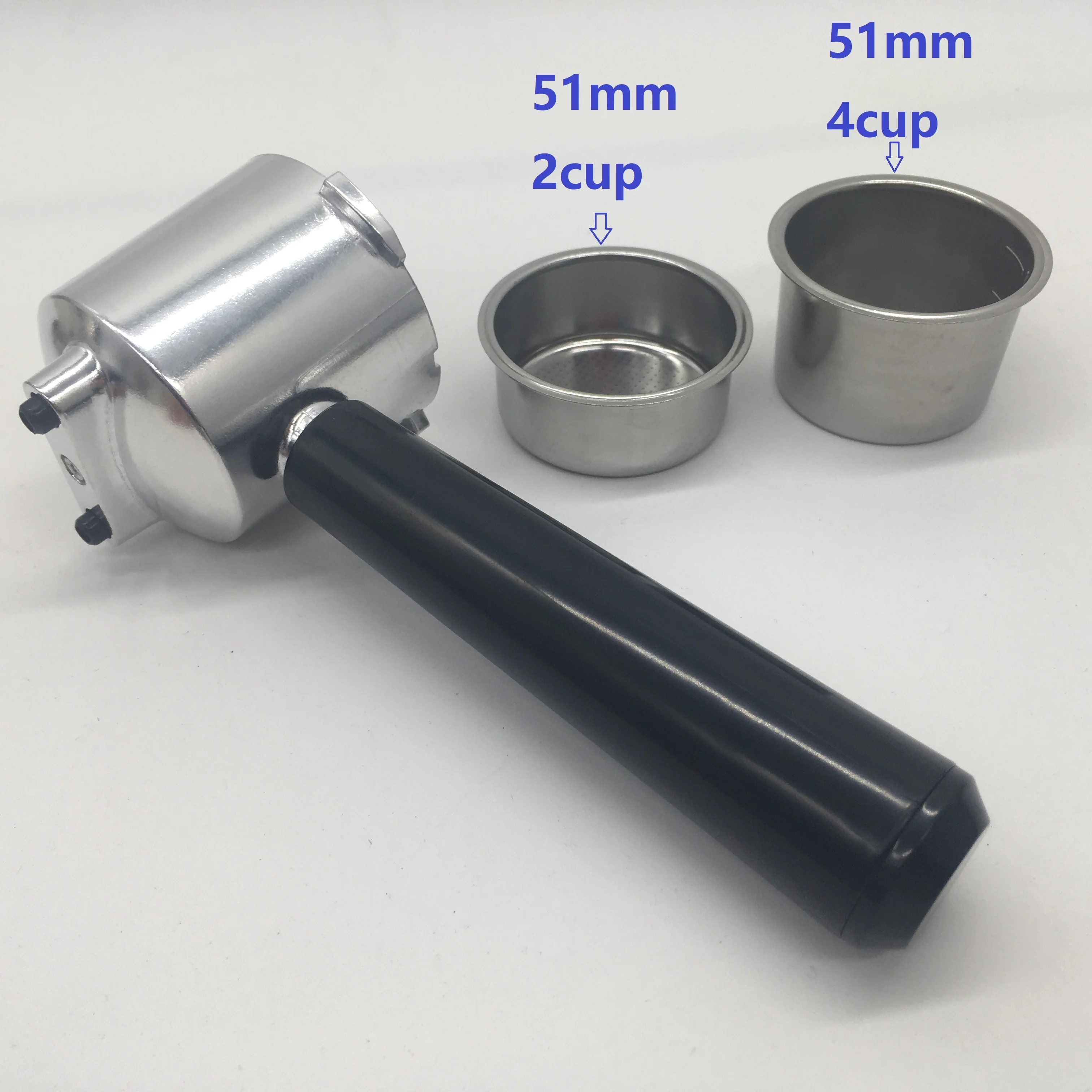 51mm 4cup Portafilter 15-20bar Espresso coffee maker parts filter holder  super cup coffee - AliExpress