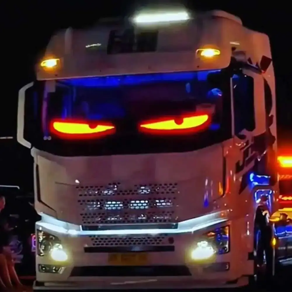 Truck Eyes RGB LED Matrix Pixel Panel Car Sign Animation DIY Programmable Bluetooth App Control LED Panel Flexible Display Light 3