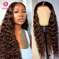 Perruque Lace Front Wig Naturelle Bouclée, Couleur Brun Chocolat, 13x4, 13x6, Pre-Plucked 1
