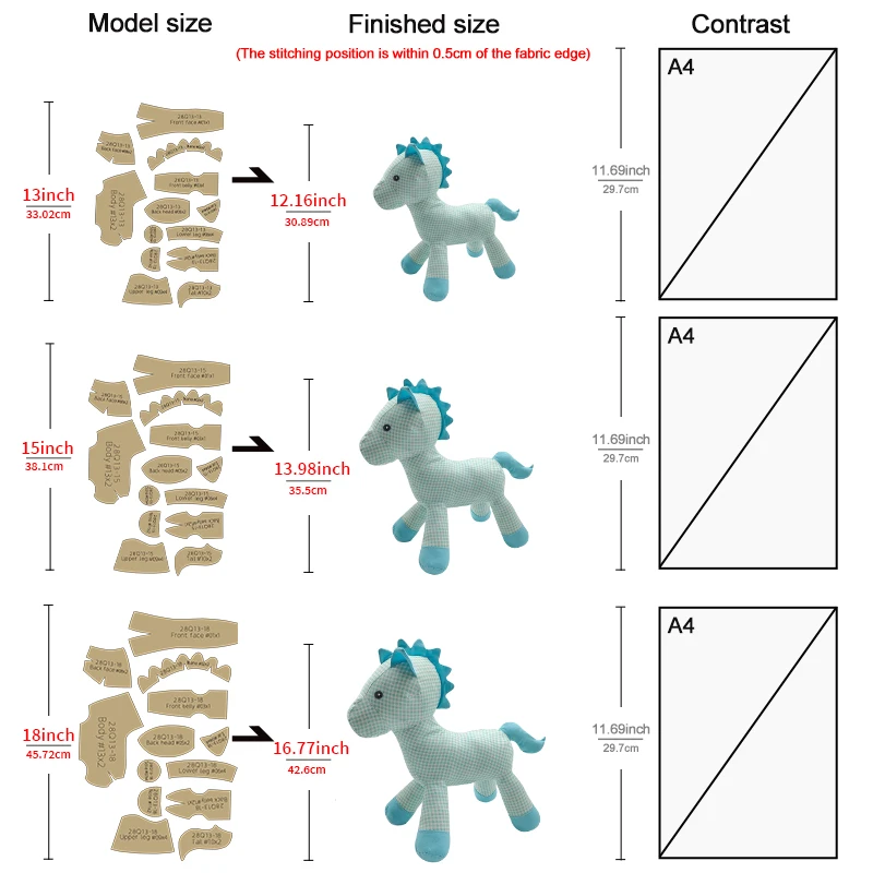 Horse Shape Template Set 6