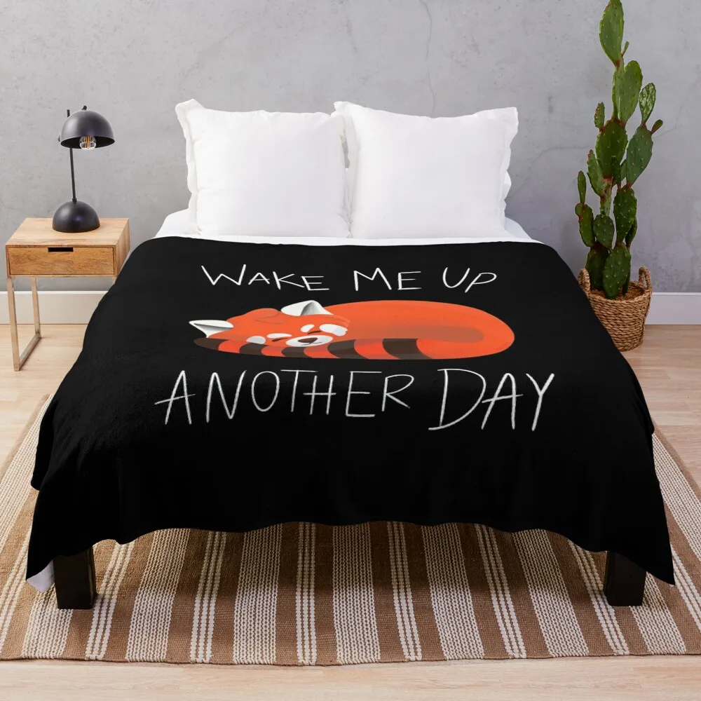 

wake me up another day red panda Throw Blanket Sofa Quilt Beautifuls Blankets