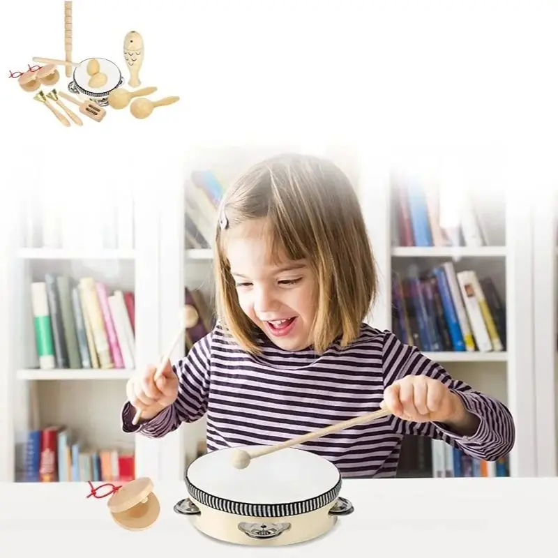 Montessori Baby Musical Instruments For Toddlers 1-3 Kids Educational Wooden Toys Interactive Music Toys Toys For Babies Game 2