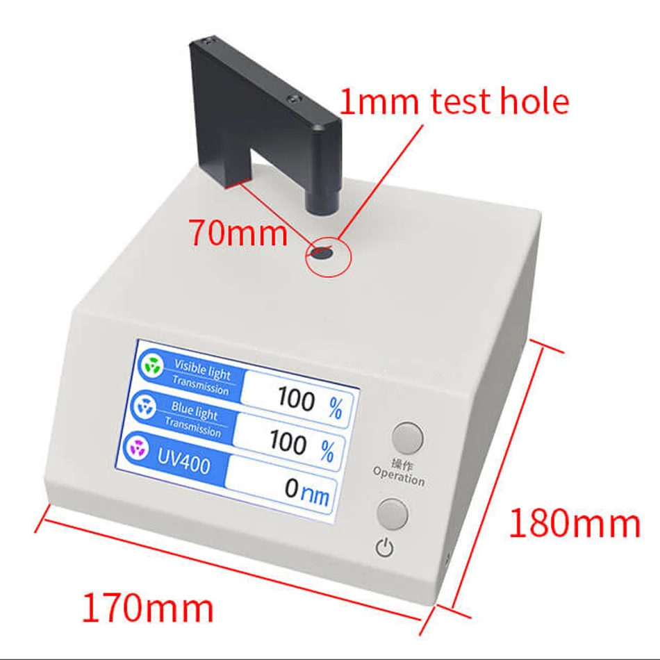 AIST 999D Spectrum Lens Transmission Meter for Anti-blue Eyeglasses with UV400 VLT Blue & Violet Light Transmission