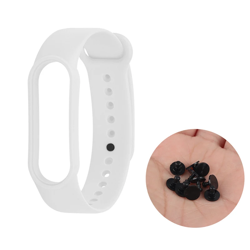 Plastic Watch Buckle 10Pcs For Mi Band 6 5 Replacement Button For Miband 4 3 Smart Bracelet Strap Watch Clasp Accessories watch buckle clasp watch buckle