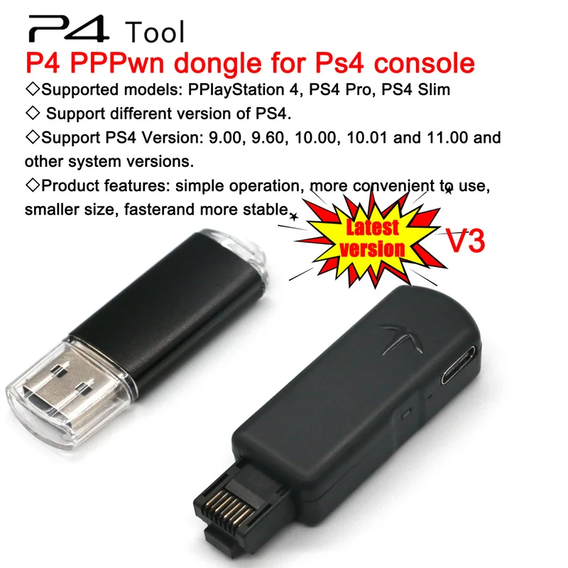For PS4 JB Tool Mod Kit USB Dongle with Type-C Cable Kit One
