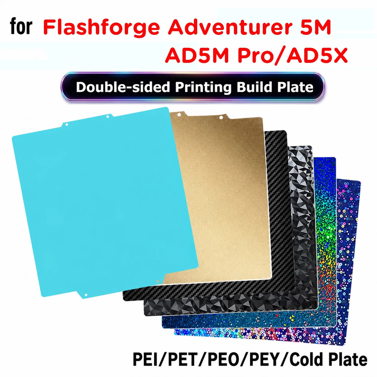 Double-Sided Magnetic Spring Steel PEI Build Plate, 235x235mm 3D Printer Accessory