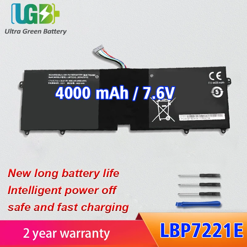

UGB Новый LBP7221E Аккумулятор для LG Gram 13Z940 13ZD940 14Z950 14Z950-A 14Z960 15Z960 15Z975 15ZD975 13ZD960 15ZD950 LBG122VH