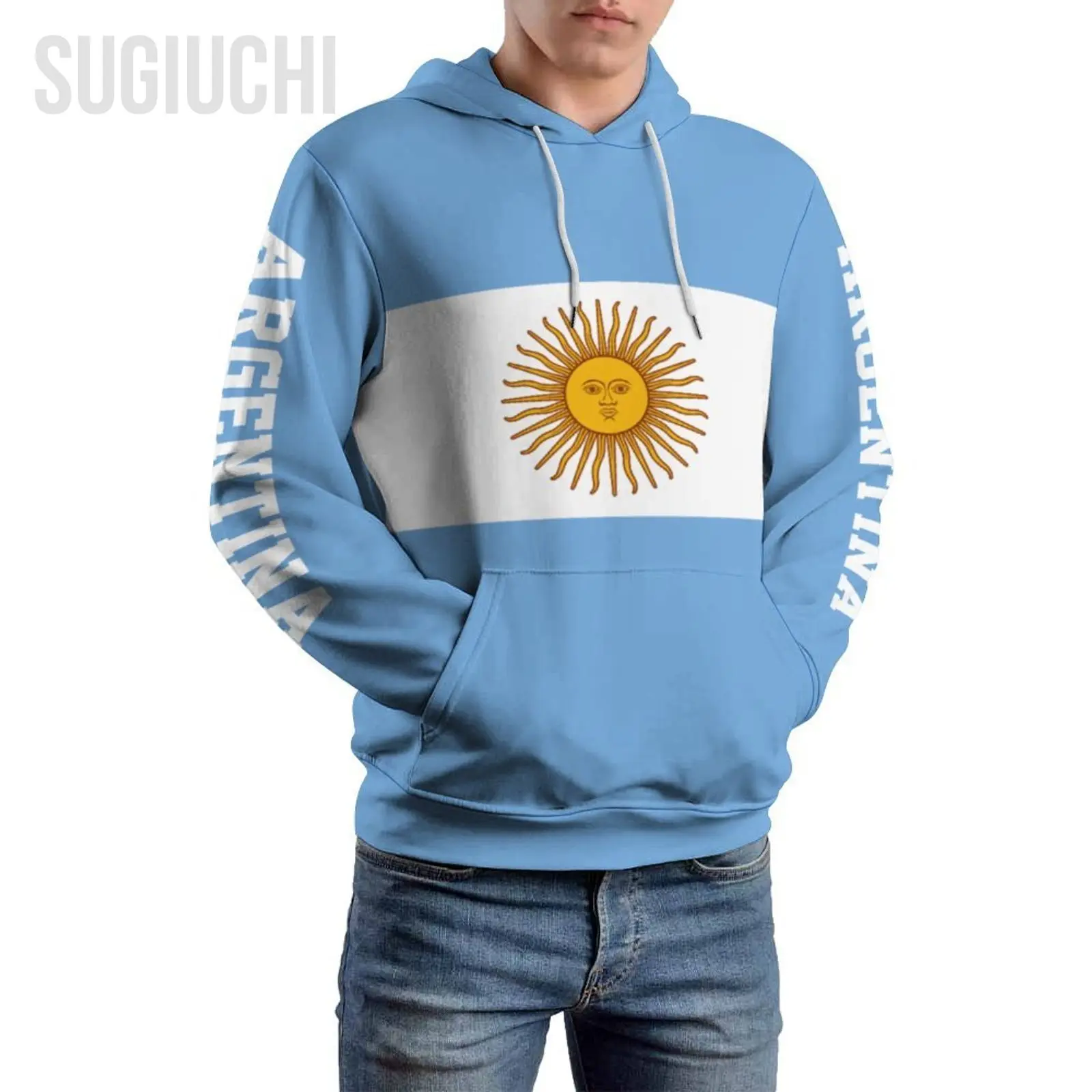 

Толстовка унисекс, 3D, флаг Аргентины, для мужчин и женщин, полиэстер, Harajuku, Свитшот