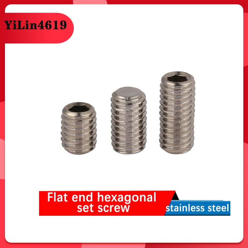 Gb77 304 винты из нержавеющей стали с плоским шестигранным наконечником, винты с плоской головкой, детали 20 шт.