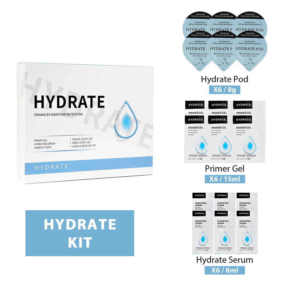 Facial Serum Kit Glam Revive Hydrate Detox Illuminate kit Pods Serum For Bubble Beauty Machine Facial Aqua CO2 Gels