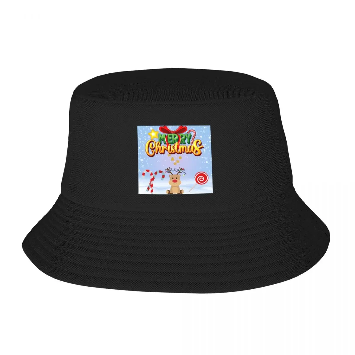 

Merry Christmas Bucket Hat Golf Wear Sun Cap Hats For Women Men's