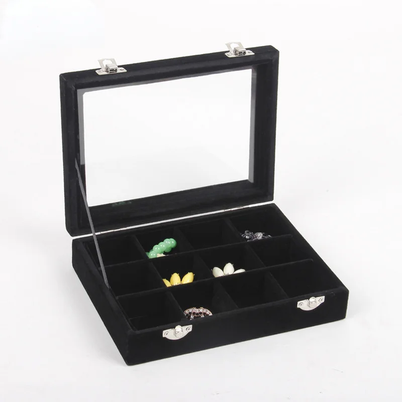 Lid Jewelry Box Treasure Box Ring Storage Box Pendant Earring Display Box Jewelry Storage Box Necklace Hanger Display Plate