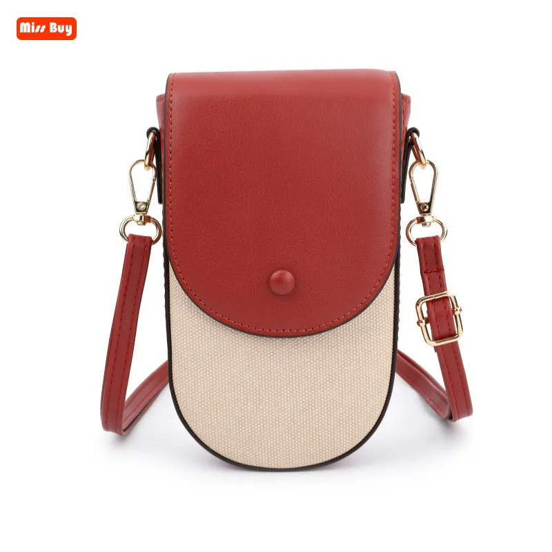 

Fashion New Women's Mobile Phone Bag Trend Simple Korean Version All-match PU Solid Color Large Capacity Vertical Oblique Bag