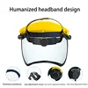 Garden Grass Trimmer Safety Helmet Hat with Full Face Mesh Visor for Logging Brush Cutter Forestry Protection High Quality 3
