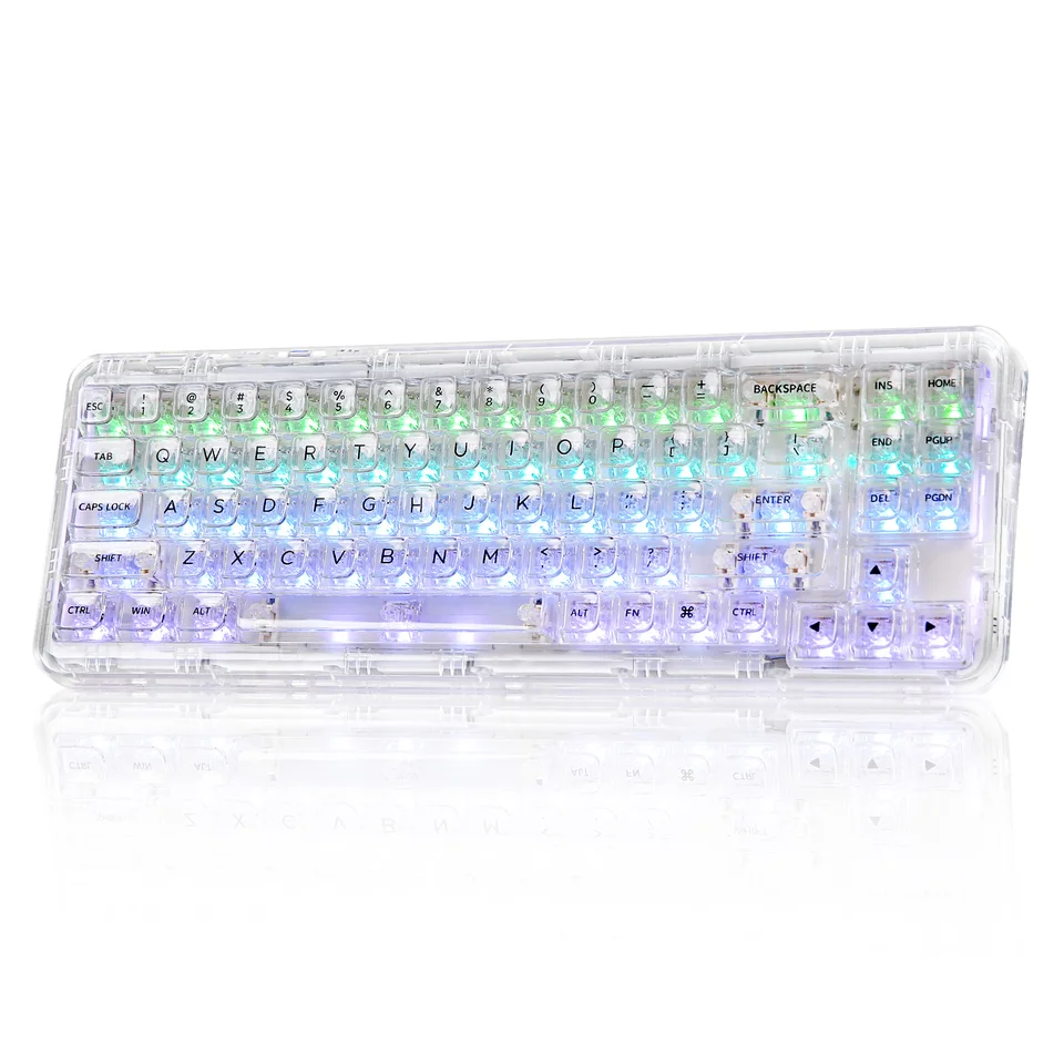 ！美品！YUNZII X71 キーボード ホワイト Yunzii-ホットスワップ可能なメカニカルゲーミングキーボード,白