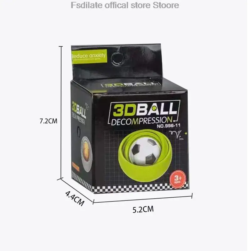 3D Ball toy Infinite Flipping Decompression Ball Fingertip Decompression Gyroscope Toy Puzzle Toy funny gift