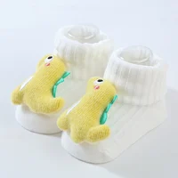 Cute Cartoon Dinosaur Baby Socks For Boys Girls Spring Summer Soft Cotton Anti Slip Solid Newborn Toddler Sock Kids Socken 0-12M 2