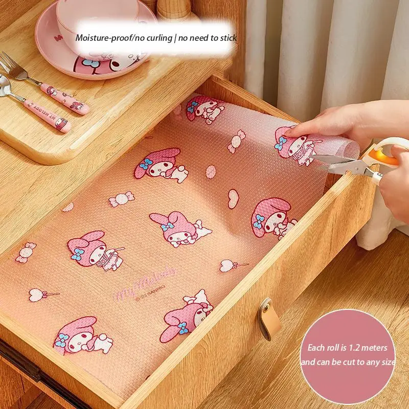 

New Cartoon Cinnamoroll Tablecloth My Melody Kawaii Cute Drawer Kitchen Dining Table Household Waterproof Oil-Proof Table Mat