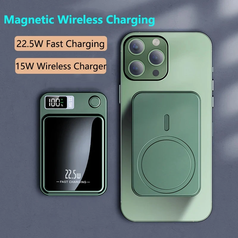 Magnetic Wireless Power Bank 100000mAh 22.5W Fast Charging External Battery Charger for Huawei Samsung iPhone 12PD 20W Powerbank