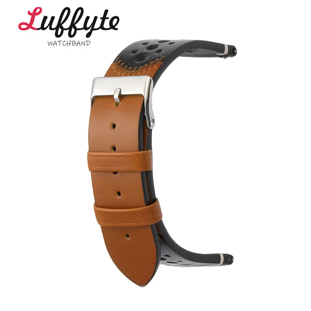 Calfskin Genuine Leather Quick Release Breathable Watchband