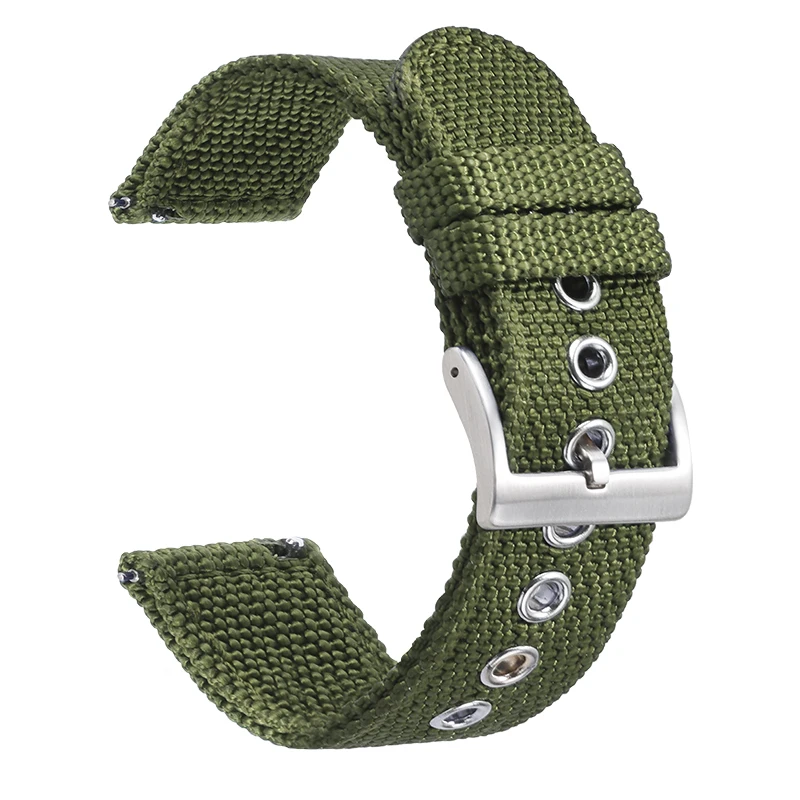 Nylon Canvas Sport Strap - Soft & Comfortable Quick Release Watchband Replacement