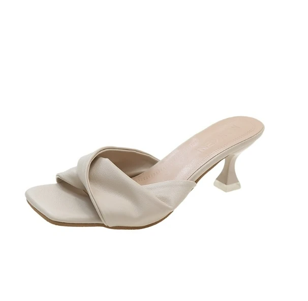 2024 Sexy Pointed Toe Mule High Heels Women Slipper Fashion Mixed Color Slip On Slides Summer Party Stripper Sandal Shoes - Image 4