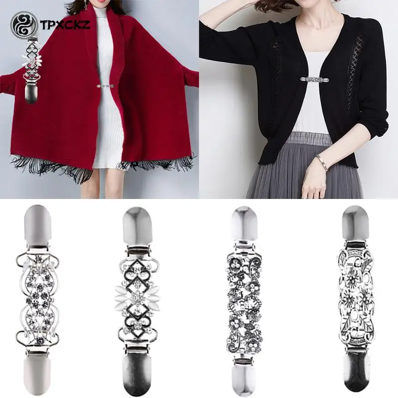 Retro Duck Clip Clasps Charm Brooches Women Cardigan Sweater