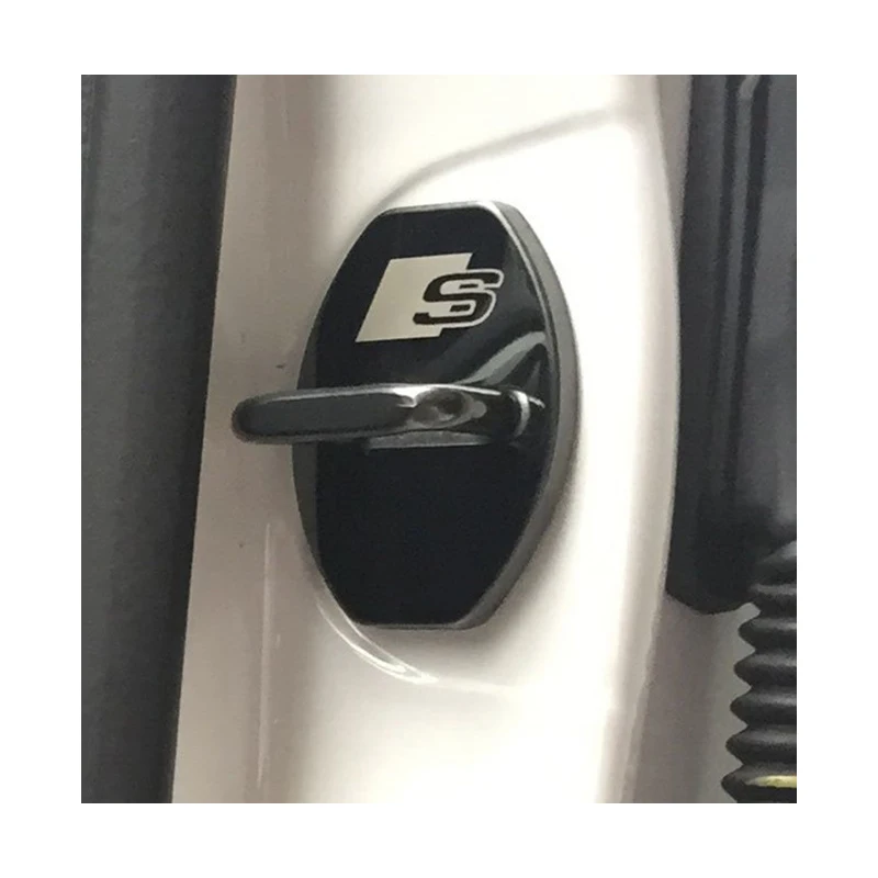 

For Audi Universal S Emblems Door lock cover Sticker Door Lock Covers Caps Stickers Car Styling Sticker