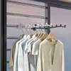 Wall Mount Clothes Hanger Student Dormitory Bedside Clothes Drying Rack Space Saving Closet Organizer Clothes Storage Hangers 5