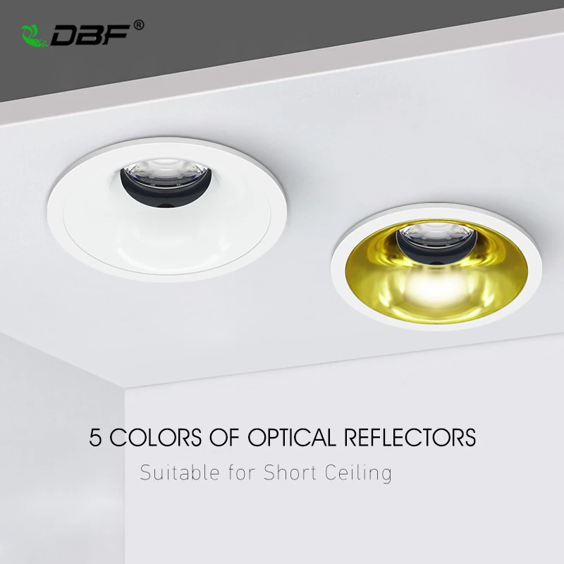 [DBF]2022 Thin Round LED Recessed Downlight Dimmable 15W 12W 7W AC85-265V Anti-Glare Ceiling Spot Light Bedroom Living room |