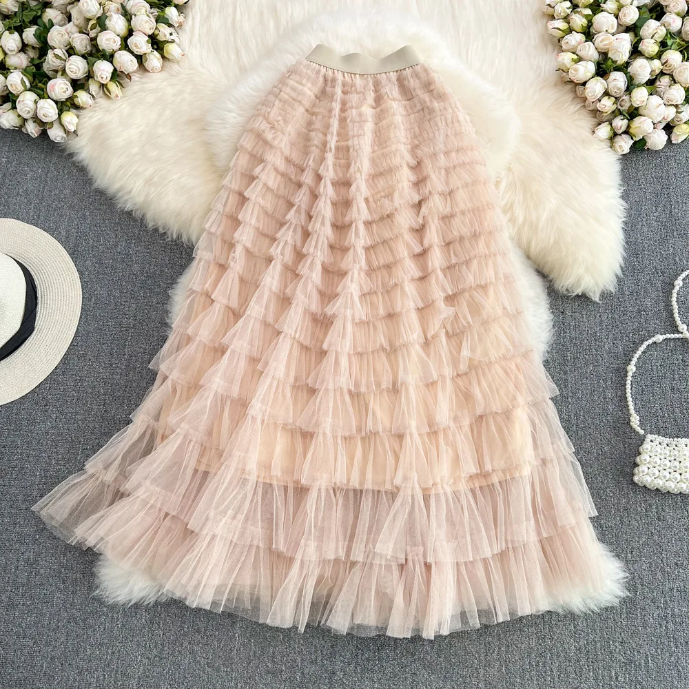 【Acka】tulle long skirt Amazon.com: Women Maxi Long Tulle Skirt High Waist Skirts B