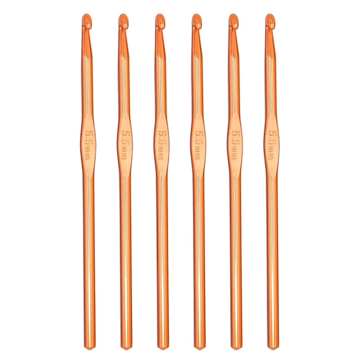 

6Pcs Superior Aluminum Crochet Hook Set, Light, Durable & Smooth Knitting Needles, 5.5mm US Size I (Size 9)