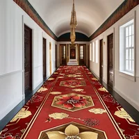 Luxury Style Long Hallway Rug Anti Slip Villa Corridor Carpet Washable Stair Carpet for Hotel Home Decor Bedroom Bedside Mats 러그 2