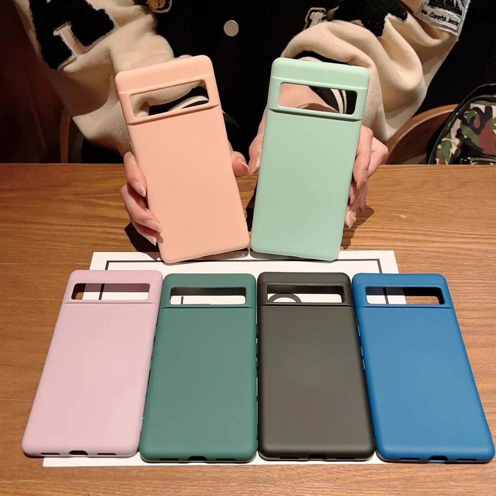 Luxury Soft Liquid Silicone Shockproof Ultra Slim Matte Phone Case – Solid Color Cover